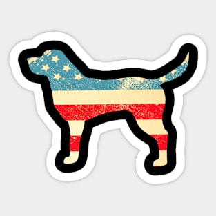 American Flag Labrador Sticker